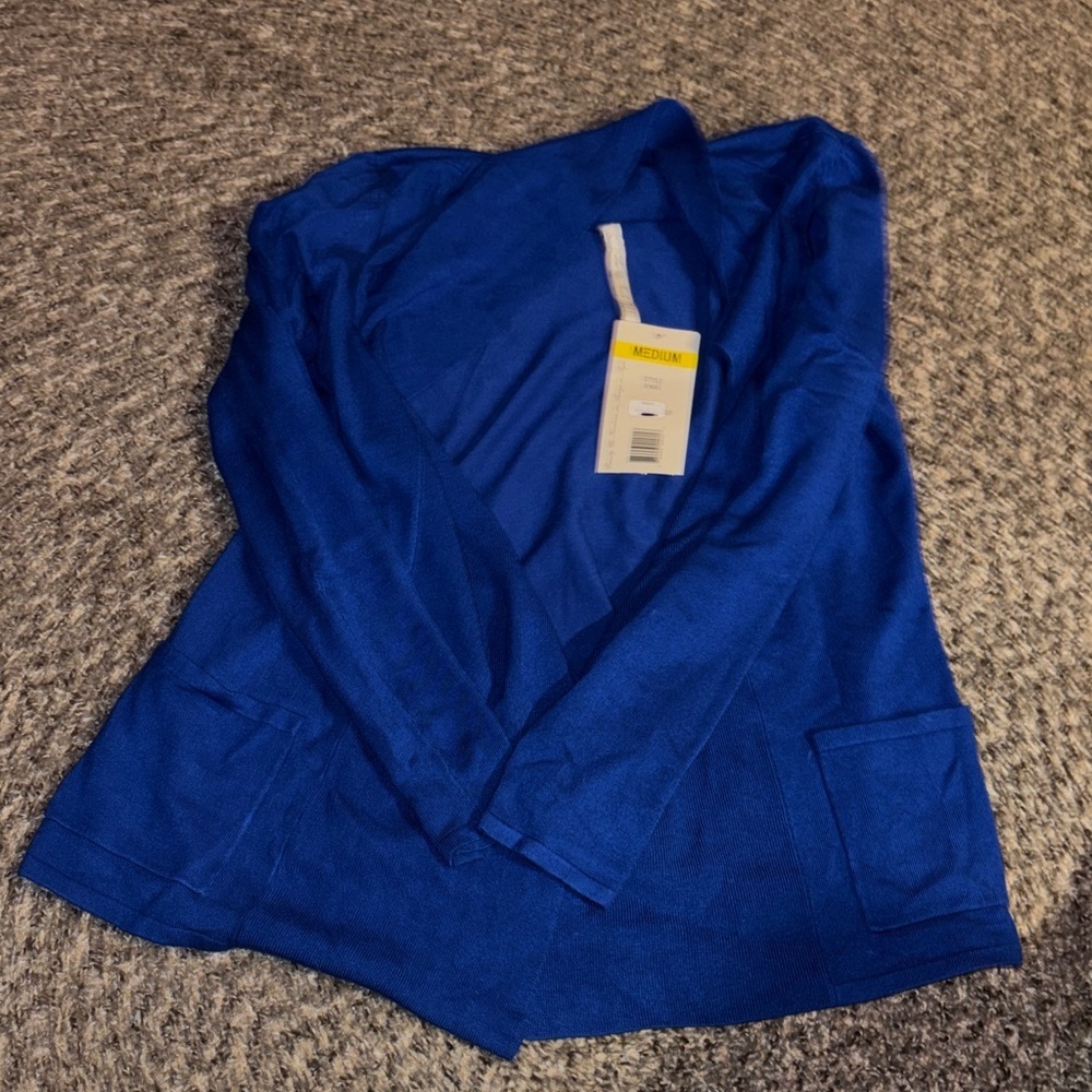 NWT Leo & Nicole Royal Blue Cardigan